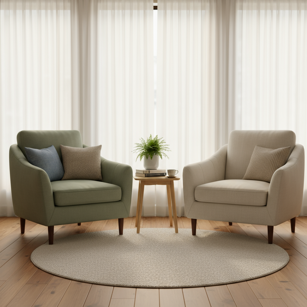 Peaceful therapy office environment
